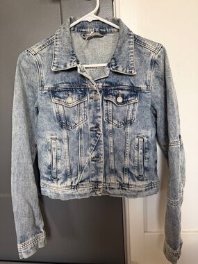 Free People Light Faded Blue Denim Jacket